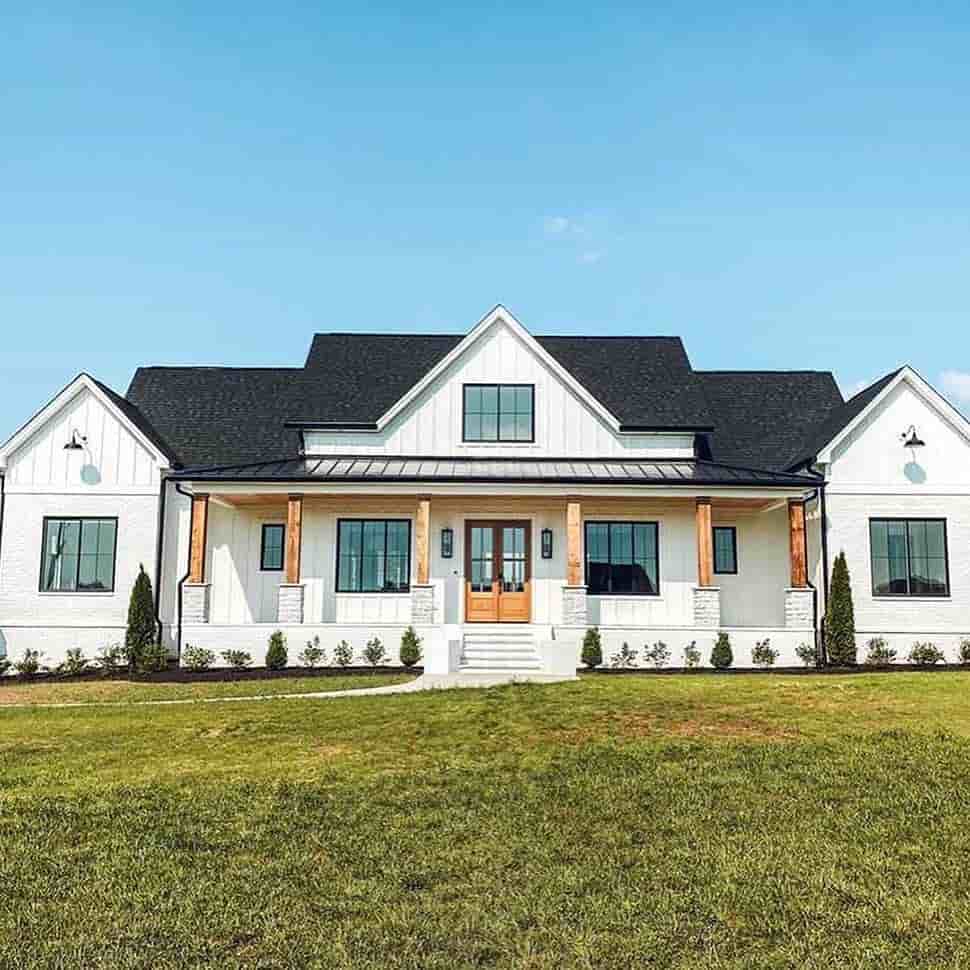 Country, Farmhouse House Plan 41419 with 4 Bed, 4 Bath, 3 Car Garage Picture 3