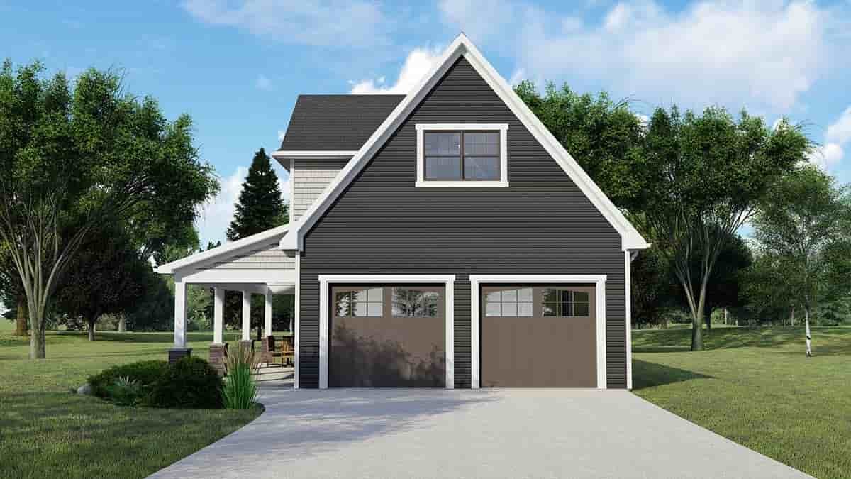 Garage Plan 41829 - 2 Car Garage Apartment Picture 1