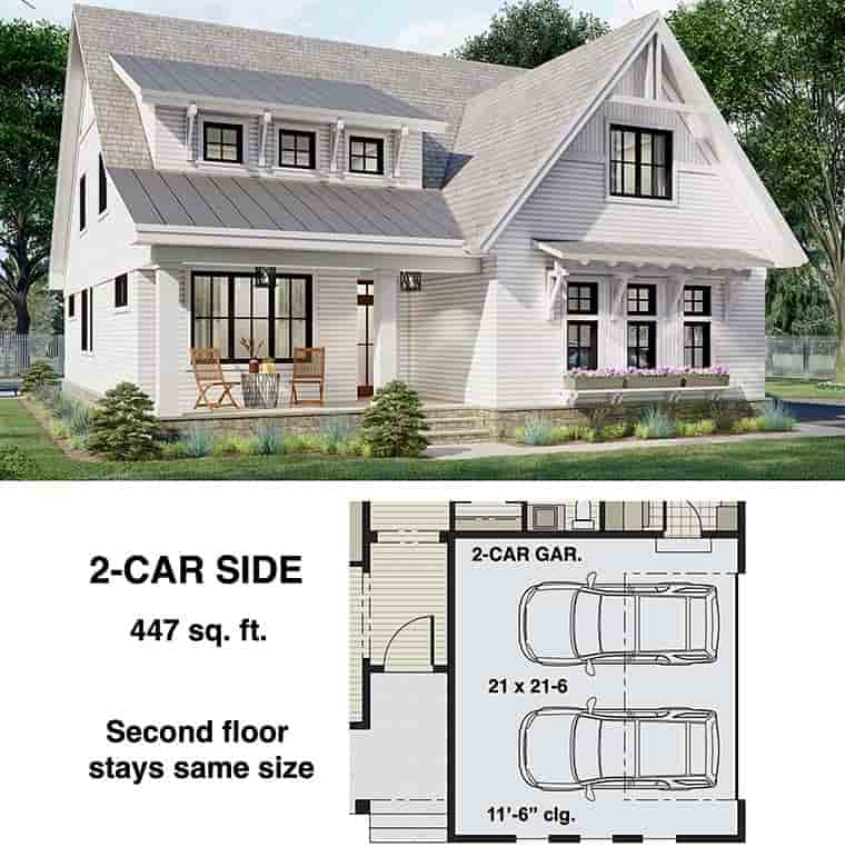 Plan 41905 | Stunning 2 Story Modern Farmhouse Plan with 2456 Sq
