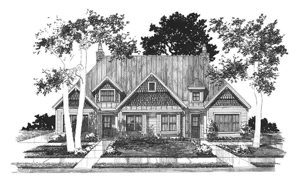 Multi-Family Plan 43264 Picture 2