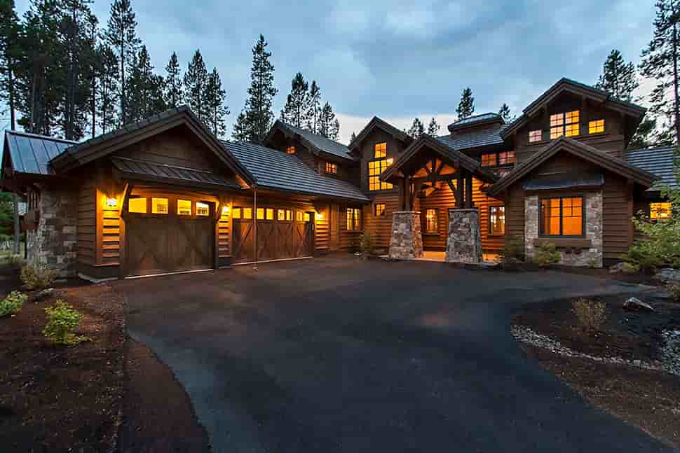 Plan 43303 Multi-Gabled Mountain Lodge Home Plans