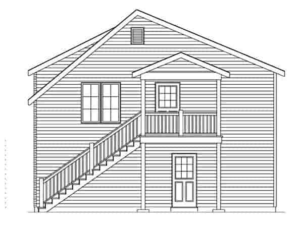 Garage Plan 45117 - 1 Car Garage Apartment Picture 2