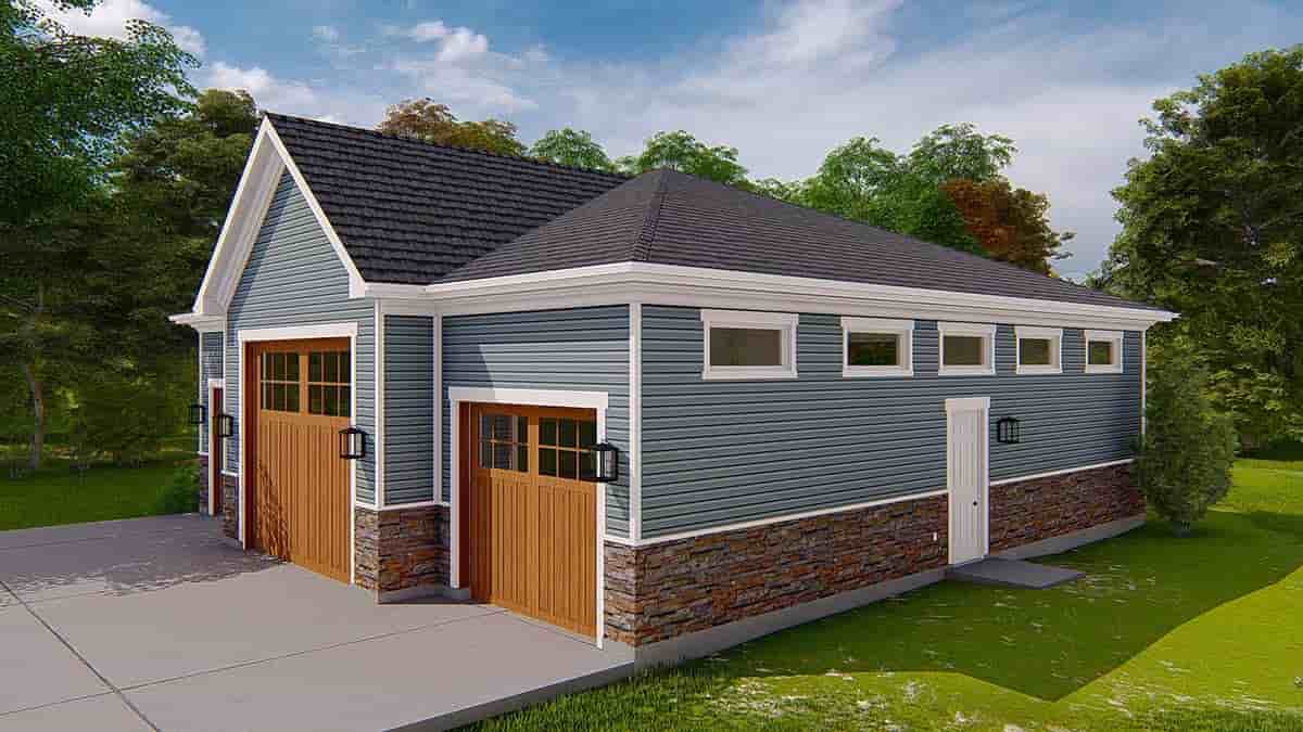 Garage Plan 50572 - 3 Car Garage Picture 1