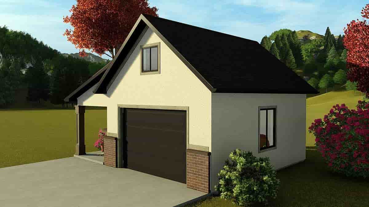 Garage Plan 50581 - 2 Car Garage Apartment Picture 1