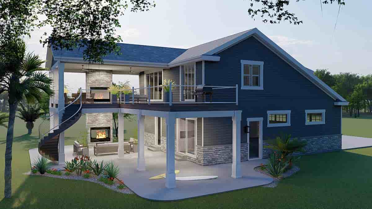 Garage-Living Plan 50585 Picture 2