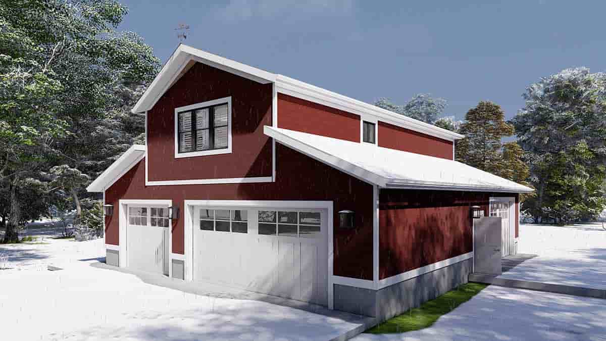 Garage-Living Plan 50592 Picture 1