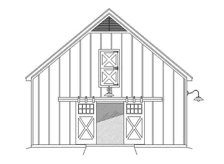 Garage Plan 51649 - 2 Car Garage Picture 2