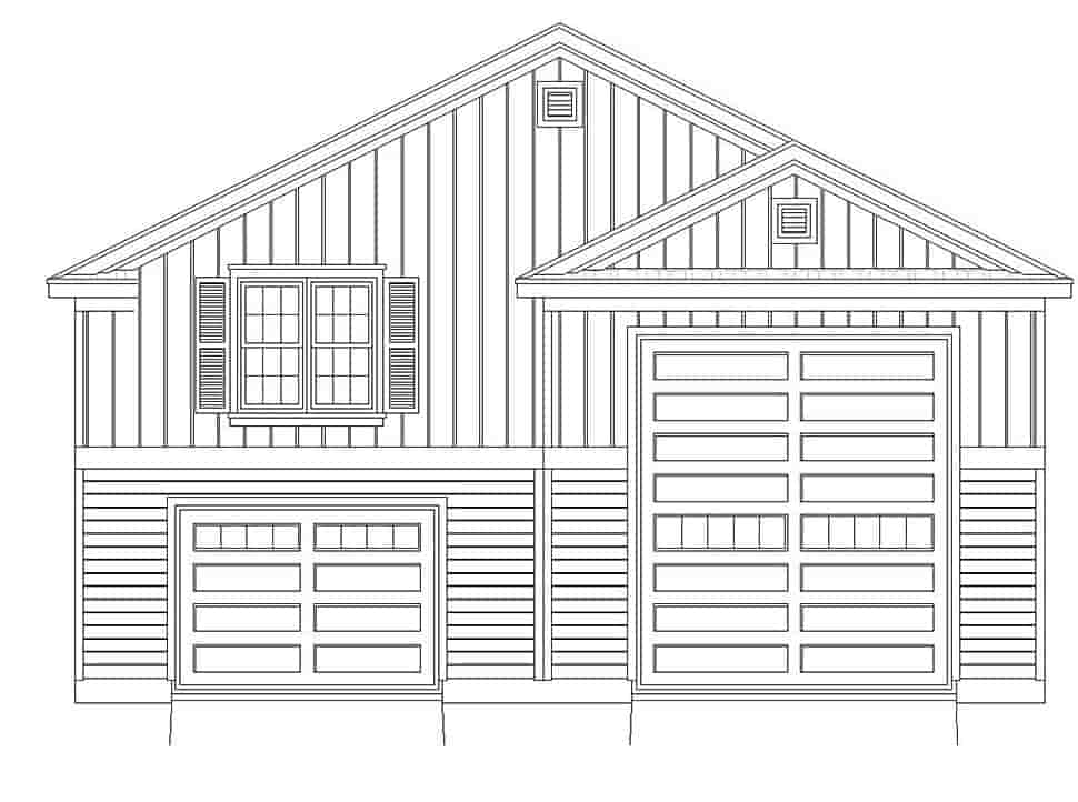 Garage Plan 51668 - 3 Car Garage Apartment Picture 3