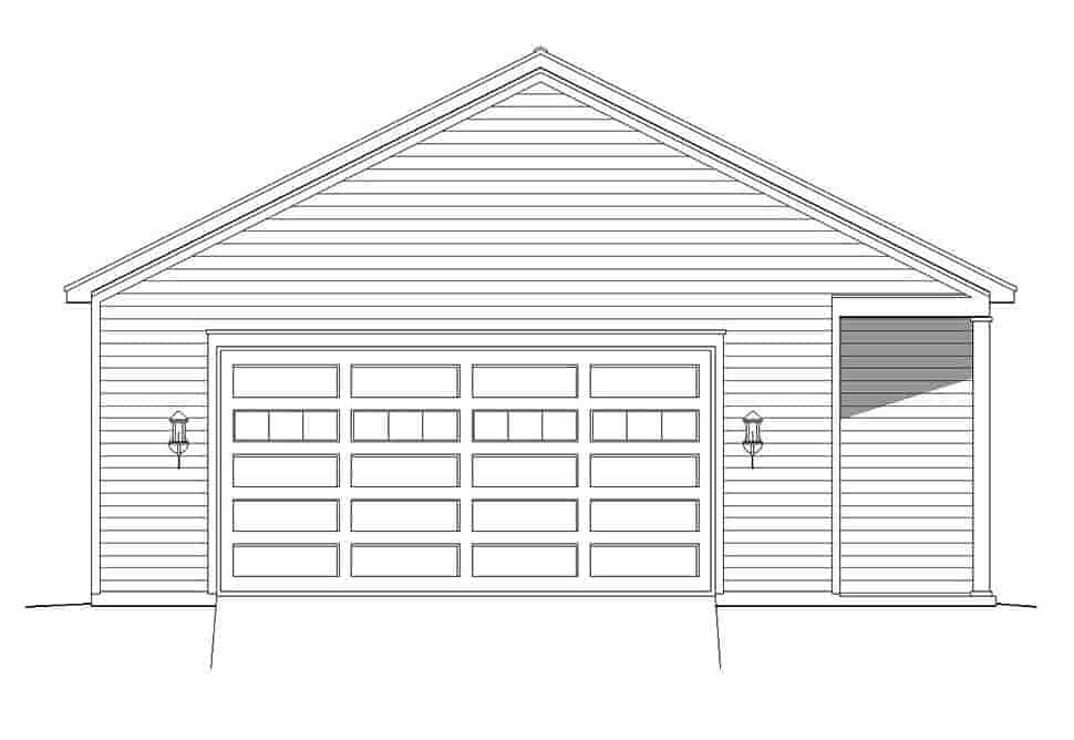 Cape Cod, Coastal, Colonial, Country, Farmhouse, Ranch, Saltbox, Traditional 4 Car Garage Plan 51681 Picture 3