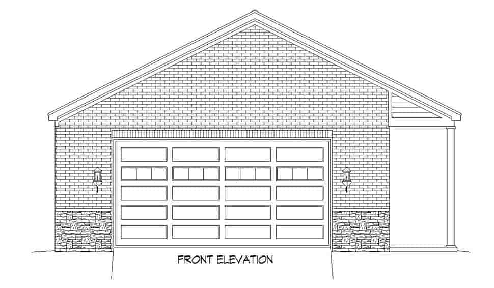 Garage Plan 51683 - 2 Car Garage Picture 3