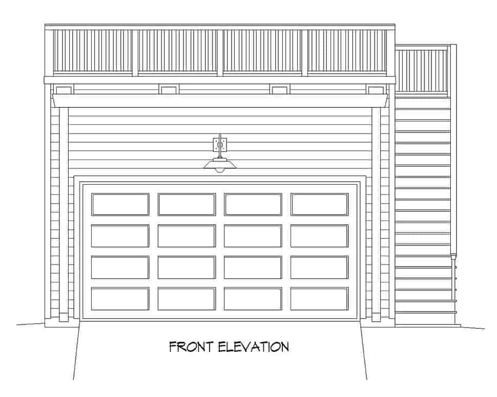 Garage Plan 52107 - 2 Car Garage Picture 3