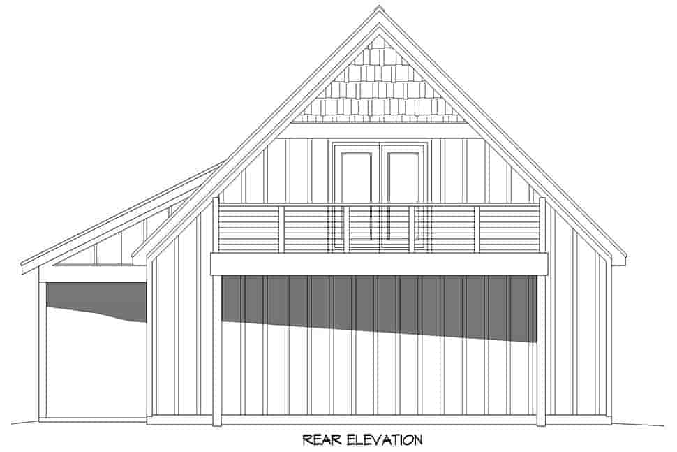 Garage Plan 52113 - 2 Car Garage Apartment Picture 4