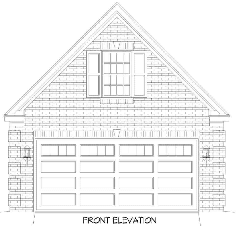 Garage Plan 52114 - 2 Car Garage Apartment Picture 3