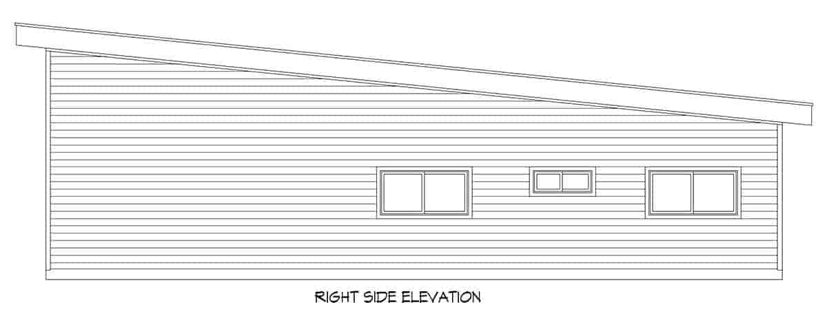 Bungalow, Contemporary, Craftsman Garage-Living Plan 52141 with 2 Bed, 1 Bath, 3 Car Garage Picture 1
