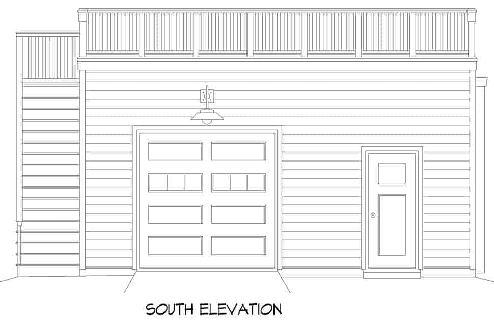 Garage Plan 52142 - 2 Car Garage Picture 3