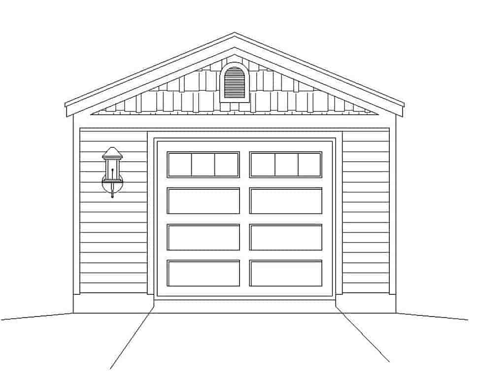Garage Plan 52154 - 1 Car Garage Picture 3