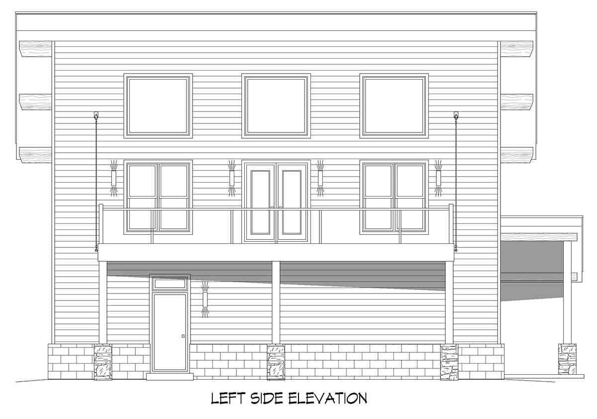 Garage-Living Plan 52157 Picture 2