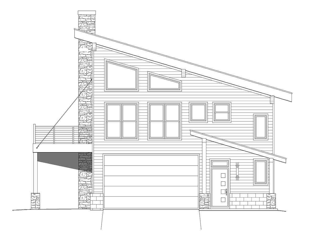 Garage-Living Plan 52174 Picture 1