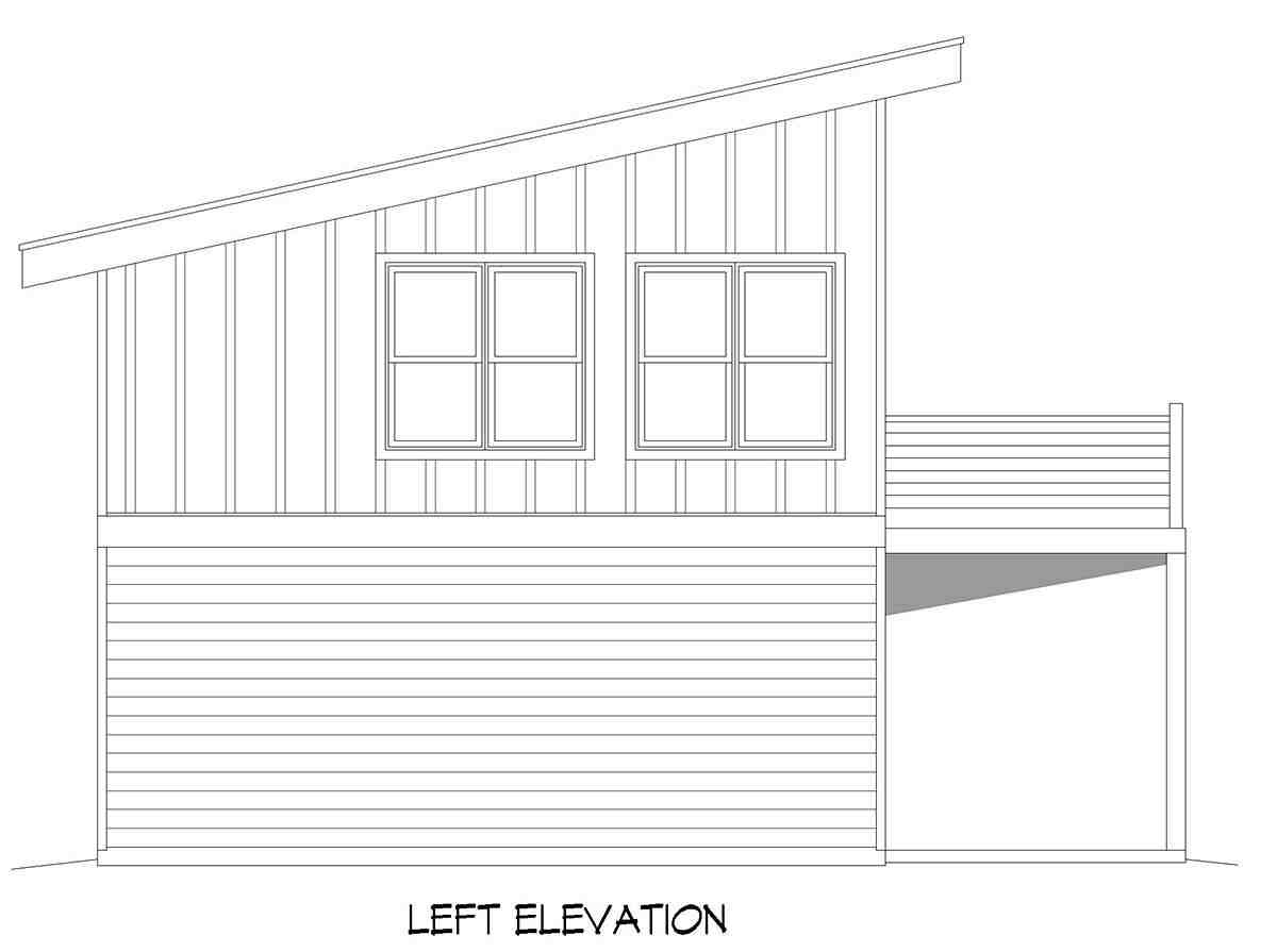 Garage Plan 52199 - 1 Car Garage Picture 2