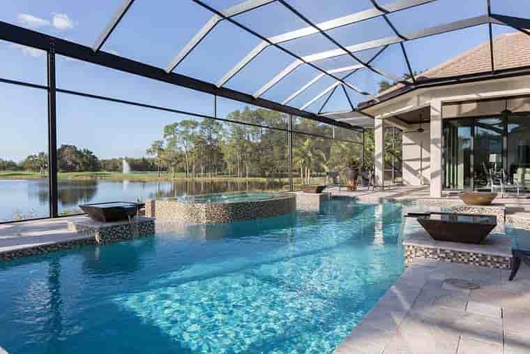 Florida, Mediterranean House Plan 52914 with 3 Bed, 5 Bath, 3 Car Garage Picture 12