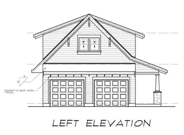 Garage Plan 55553 - 2 Car Garage Apartment Picture 1