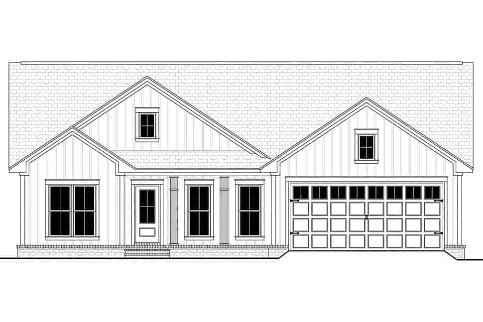 Country, Farmhouse, Traditional House Plan 56705 with 3 Bed, 2 Bath, 2 Car Garage Picture 3