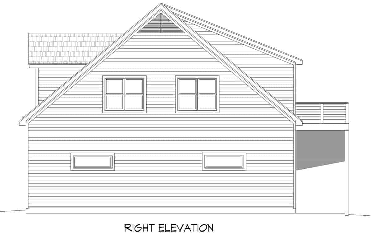 Garage-Living Plan 80909 Picture 1