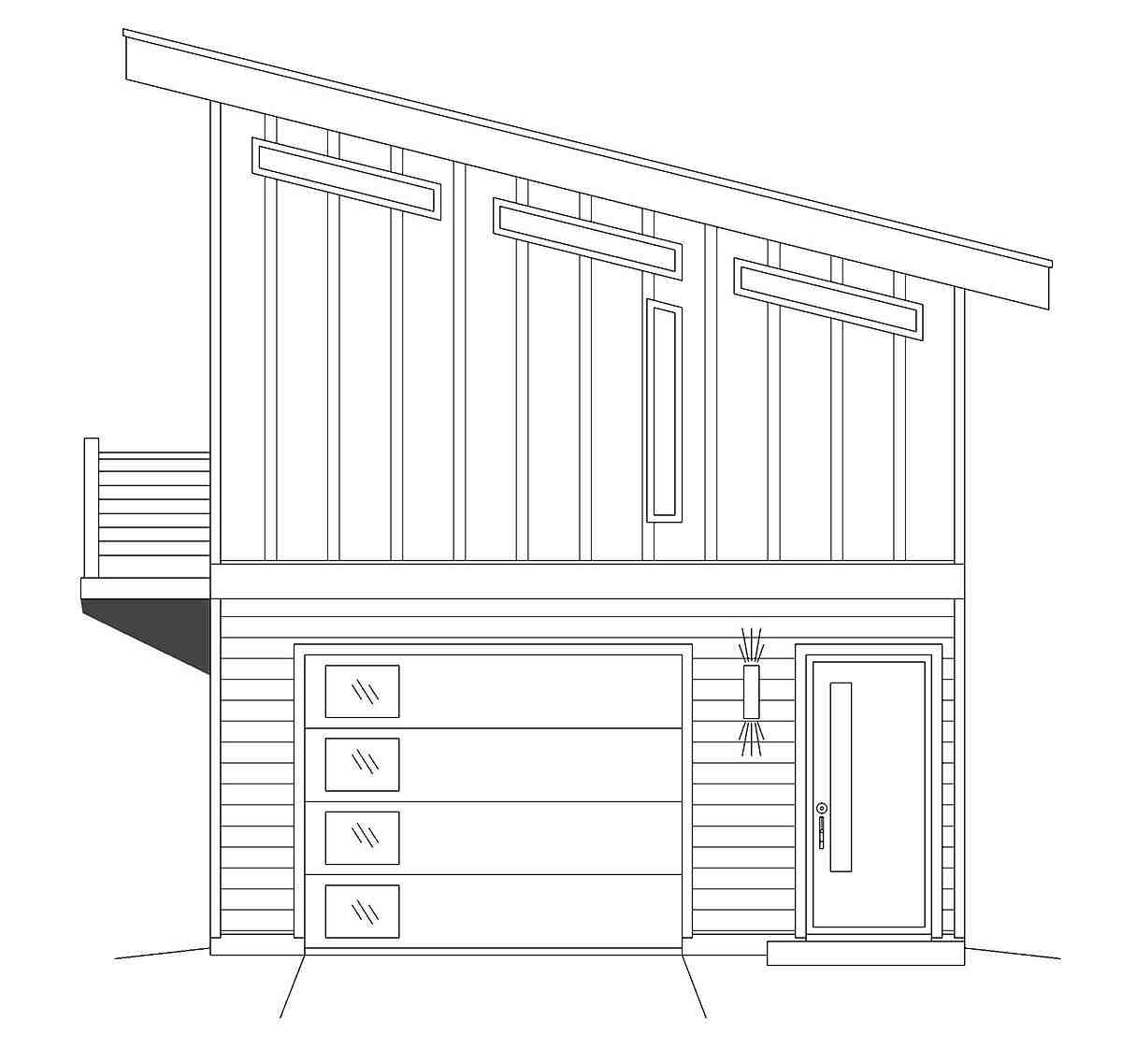 Garage-Living Plan 80935 Picture 1