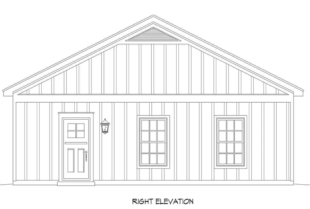 Garage Plan 80962 - 1 Car Garage Picture 1