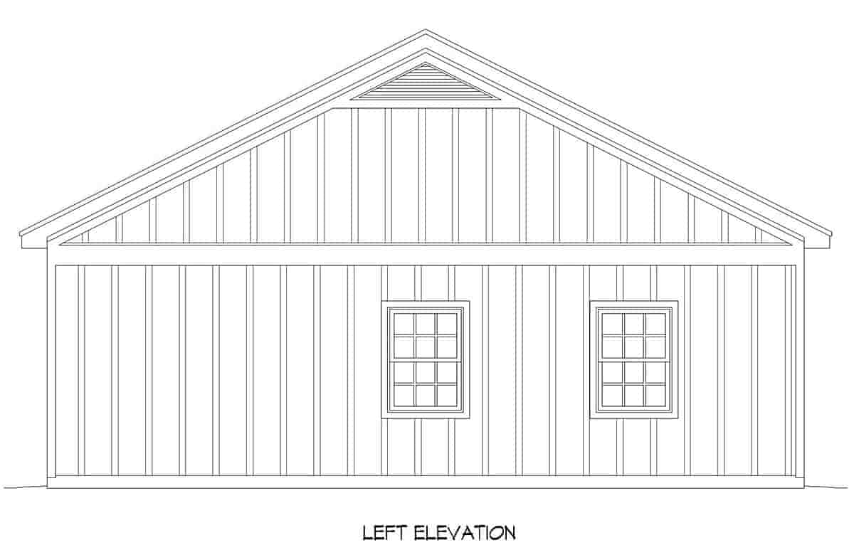 Garage Plan 80962 - 1 Car Garage Picture 2