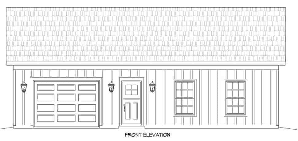 Garage Plan 80962 - 1 Car Garage Picture 3