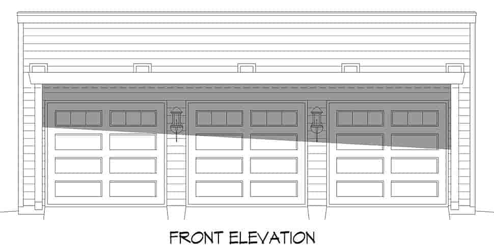 Garage Plan 80970 - 3 Car Garage Picture 3