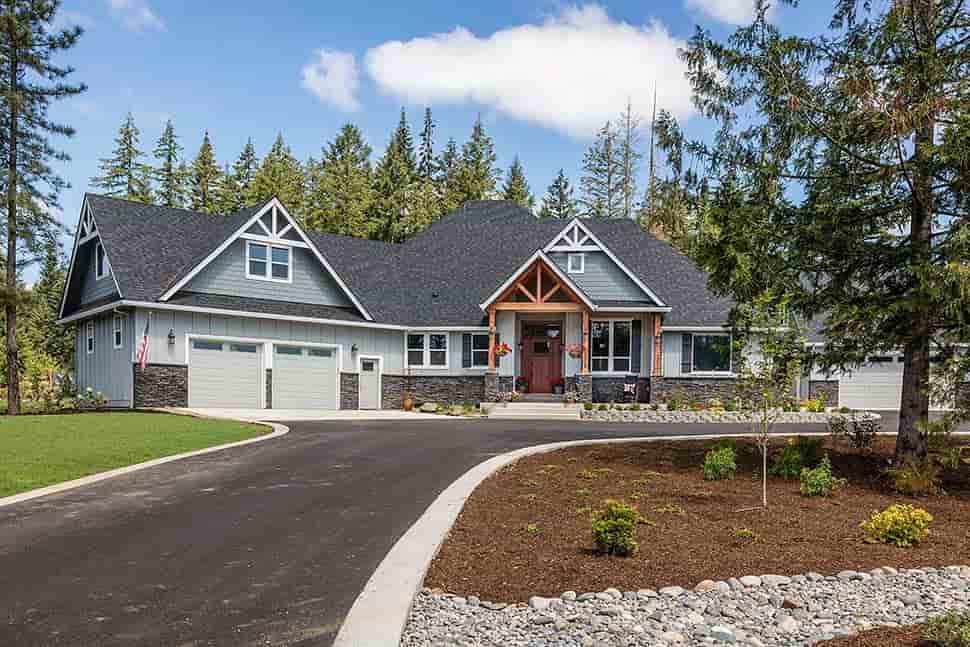 Country, Craftsman House Plan 81204 with 3 Bed, 3 Bath, 2 Car Garage Picture 1