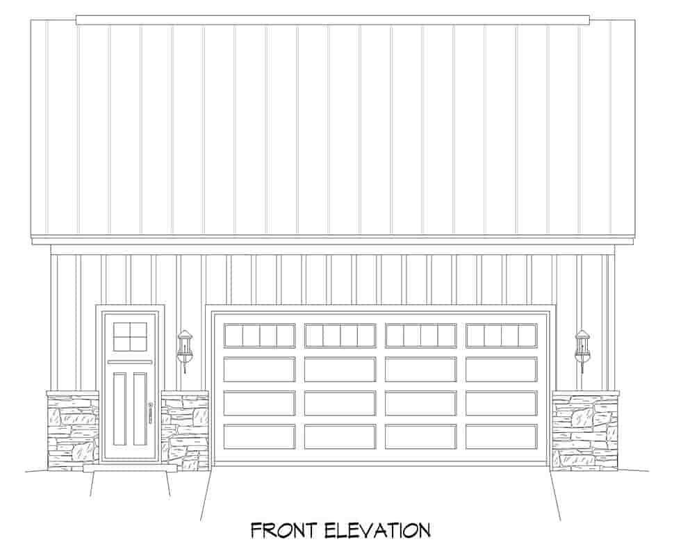 Garage Plan 81515 - 2 Car Garage Picture 3