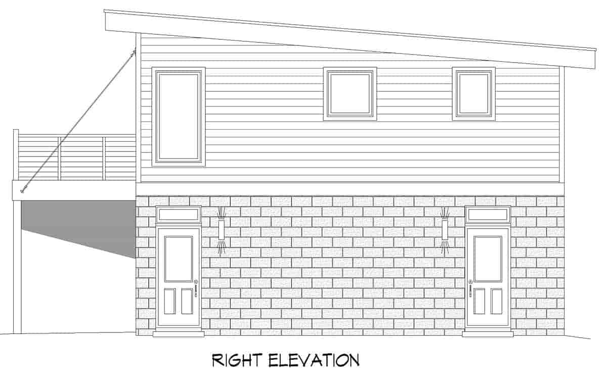 Garage-Living Plan 81583 Picture 1