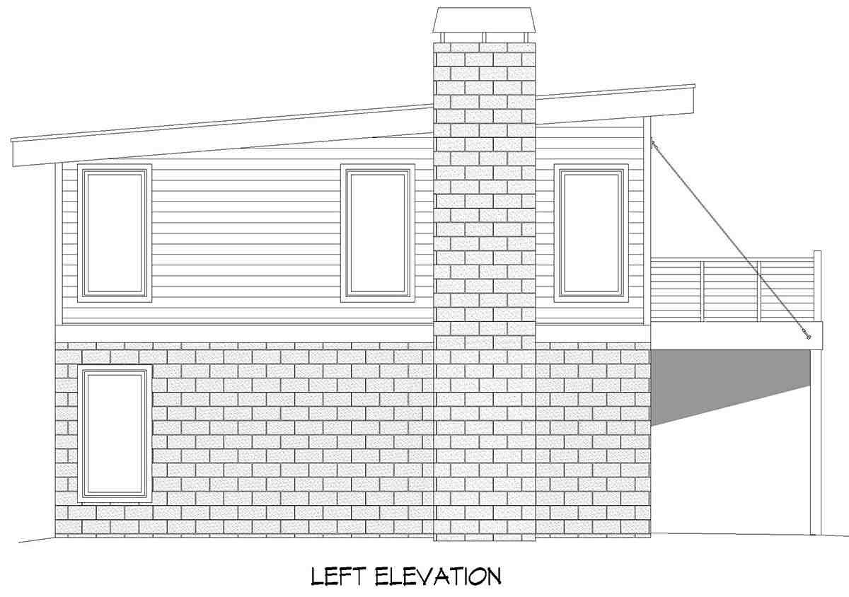 Garage-Living Plan 81583 Picture 2