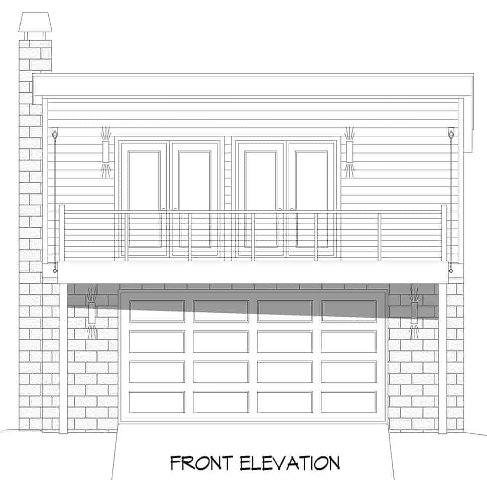 Garage-Living Plan 81583 Picture 3