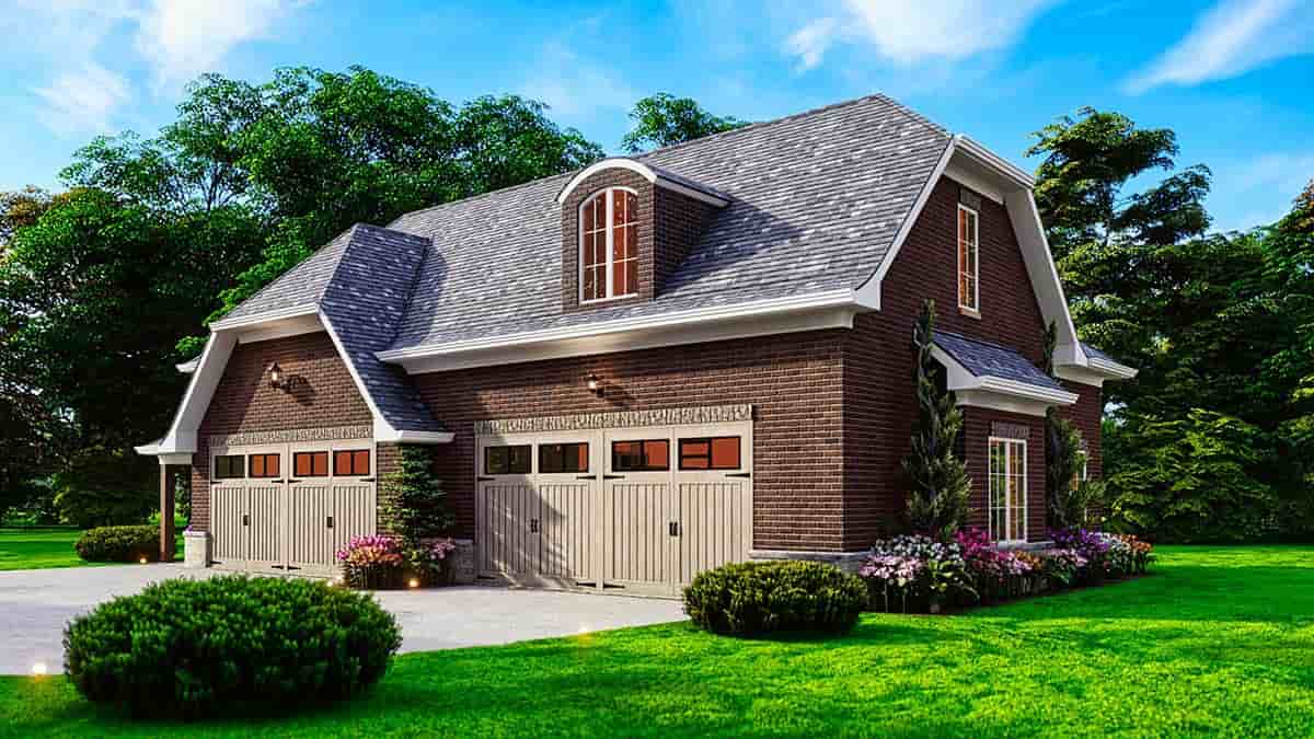 Garage Plan 81668 - 4 Car Garage Apartment Picture 1