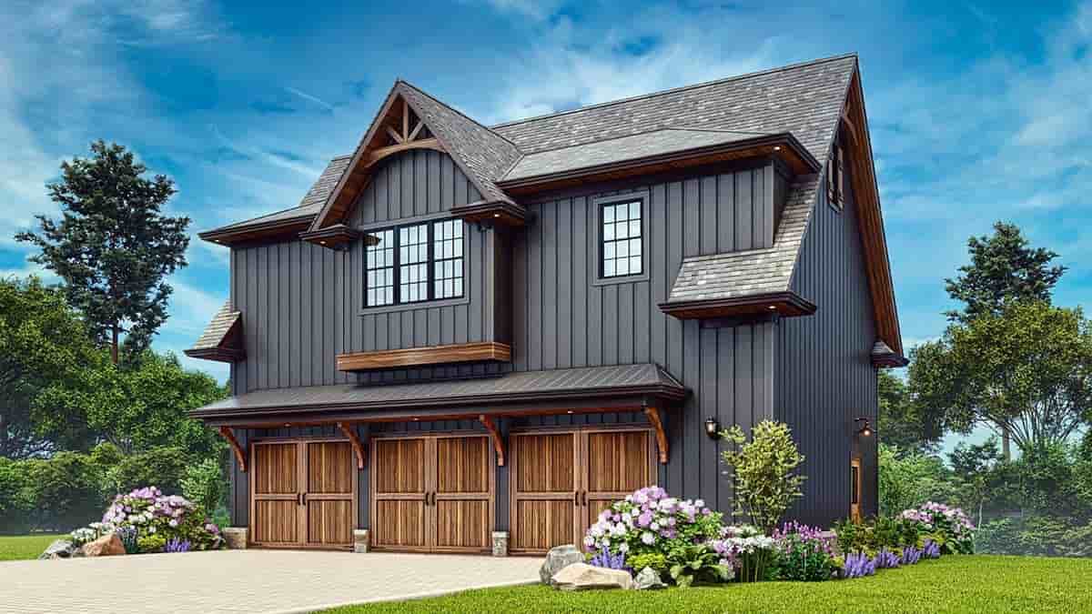 Garage-Living Plan 81673 Picture 1