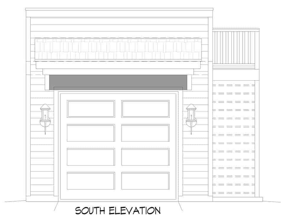 Garage Plan 81713 - 1 Car Garage Picture 3