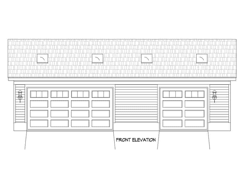 Garage Plan 81757 - 2 Car Garage Apartment Picture 3