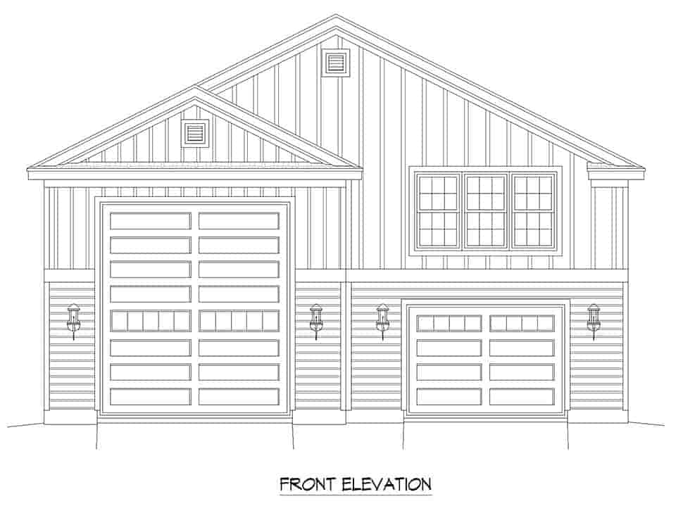 Garage Plan 81779 - 2 Car Garage Apartment Picture 3