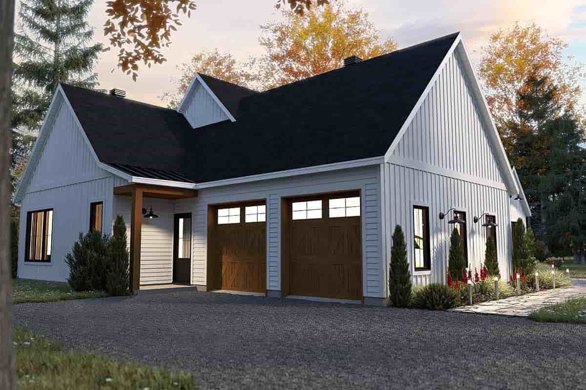 Country, Farmhouse, Ranch House Plan 81813 with 4 Bed, 3 Bath, 2 Car Garage Picture 2