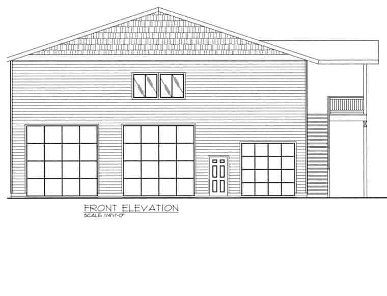 Garage Plan 85324 - 3 Car Garage Apartment Picture 1