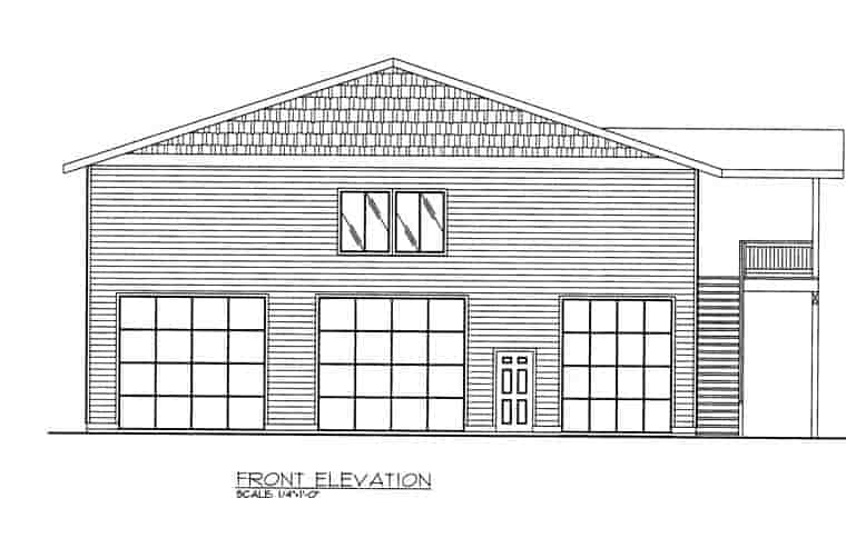 Garage Plan 85330 - 3 Car Garage Apartment Picture 1