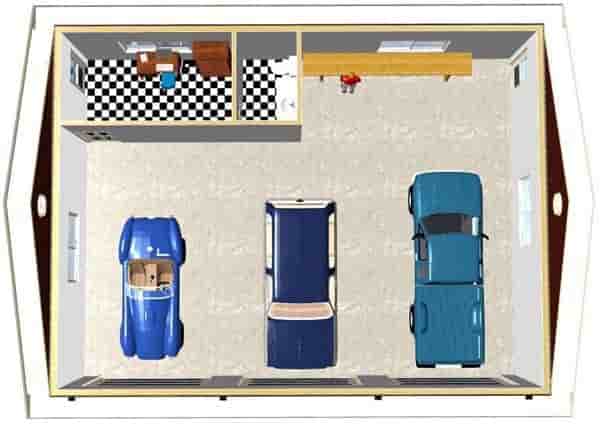 Garage Plan 90882 - 3 Car Garage Picture 3