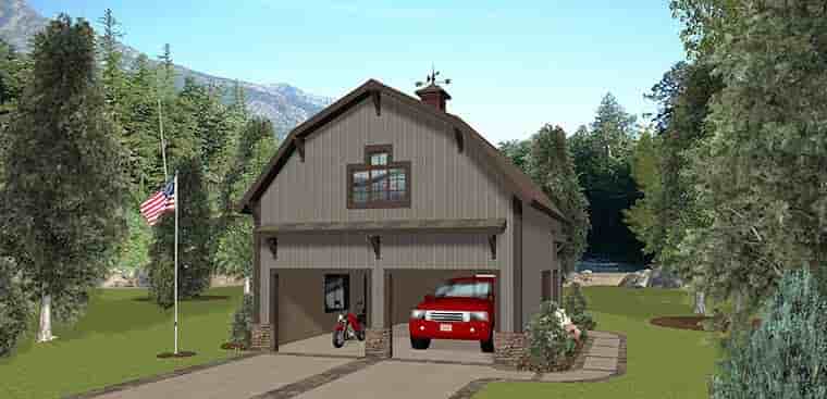 Garage Plan 98403 - 2 Car Garage Apartment Picture 1