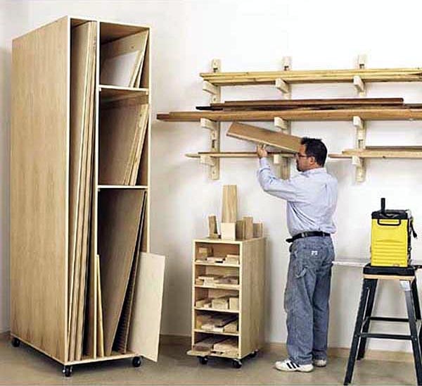 Triple-Threat Storage for Lumber, Scraps, and Sheet Goods Woodworking Plan