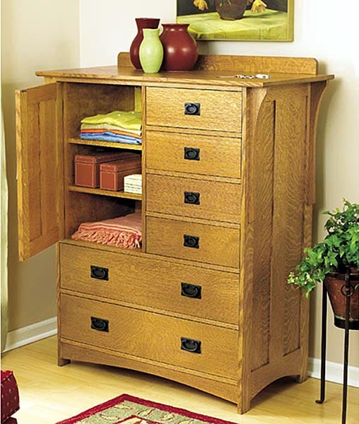 Arts and Crafts Dresser Woodworking Plan