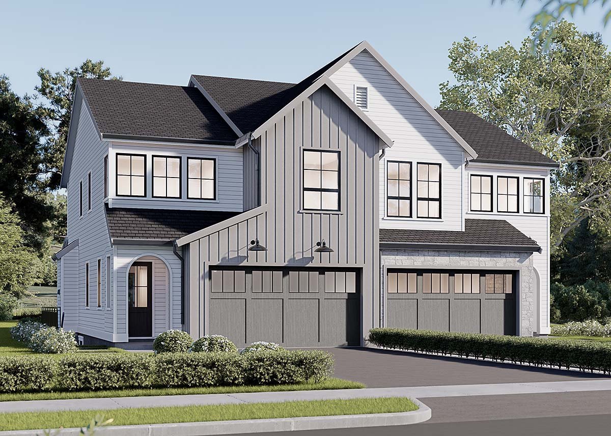 Multi-Family Plan 100158 Elevation